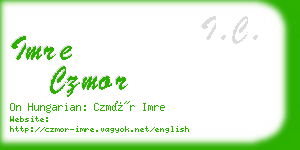 imre czmor business card